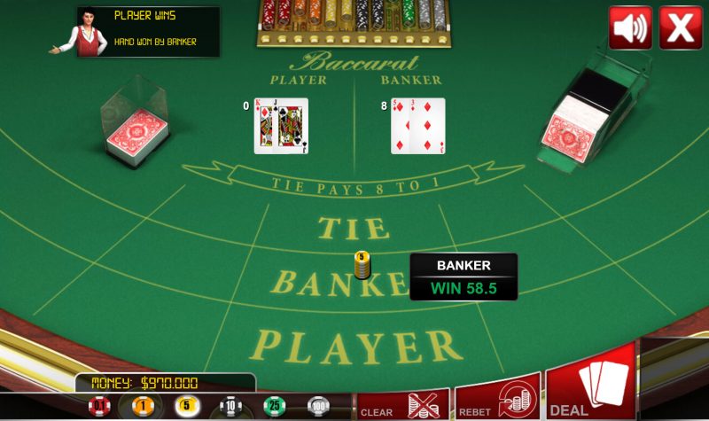 Tỷ lệ xuất hiện giữa cửa cược Banker và Player trong game baccarat